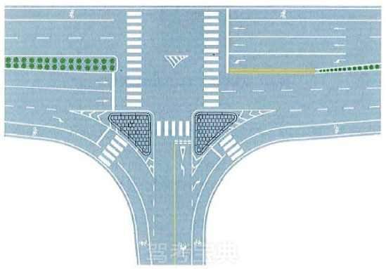 T形交叉口导流线设置示例