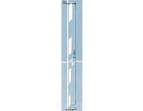 车行道纵向减速标线渐变段