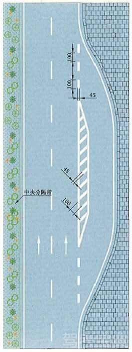 港湾式停靠站标线