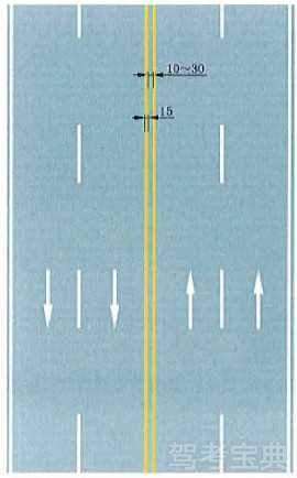 双黄实线禁止跨越对向车行道分界线